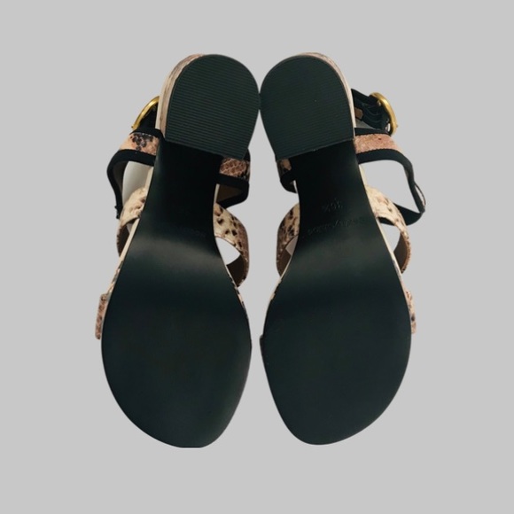 See By Chloe Snakeskin Effect Block Heel Platform Sandal Antique Rose Si… - Picture 10 of 11